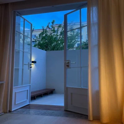 glass French door glass French door